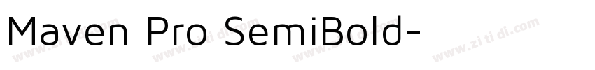 Maven Pro SemiBold字体转换
